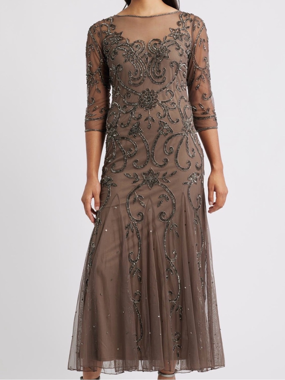 Function & Fringe Edit | Pisarro Nights Beaded Mesh Gown Glamour - Picture 4 of 8